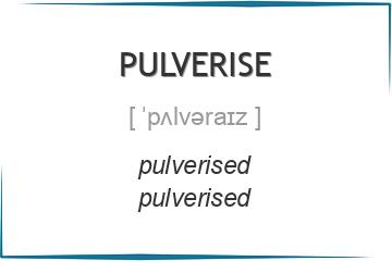 pulverise 3 формы глагола