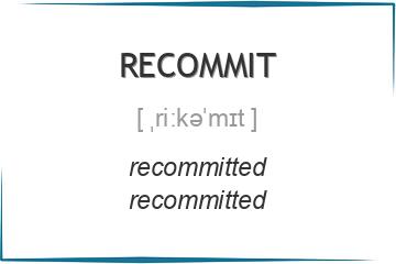 recommit 3 формы глагола