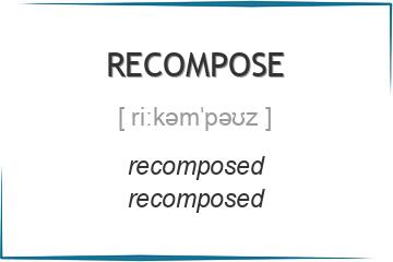 recompose 3 формы глагола