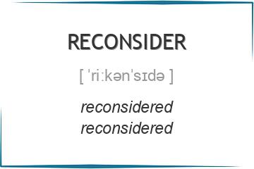 reconsider 3 формы глагола