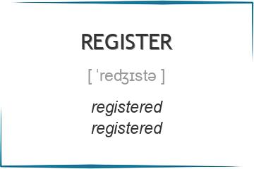 register 3 формы глагола