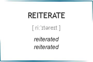 reiterate 3 формы глагола