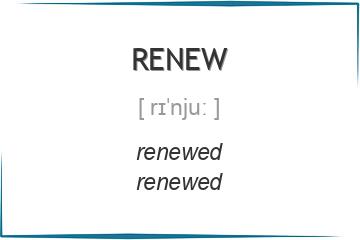 renew 3 формы глагола