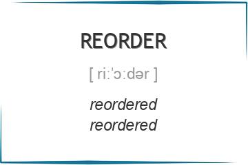 reorder 3 формы глагола