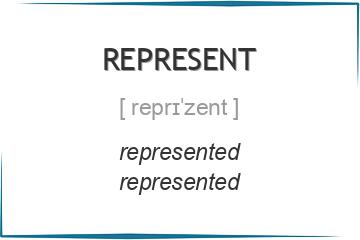 represent 3 формы глагола