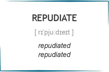 repudiate 3 формы глагола