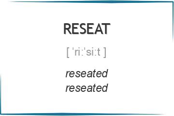 reseat 3 формы глагола