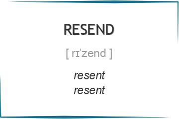 resend 3 формы глагола