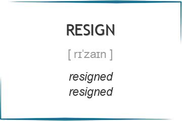 resign 3 формы глагола