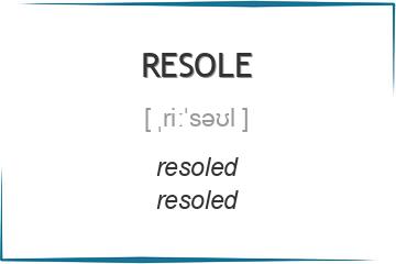 resole 3 формы глагола