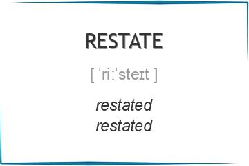 restate 3 формы глагола