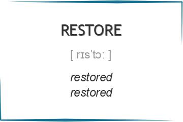 restore 3 формы глагола