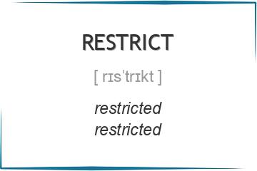 restrict 3 формы глагола