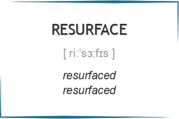 resurface 3 формы глагола