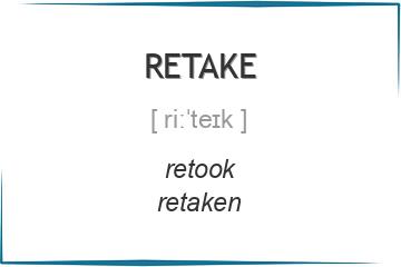 retake 3 формы глагола