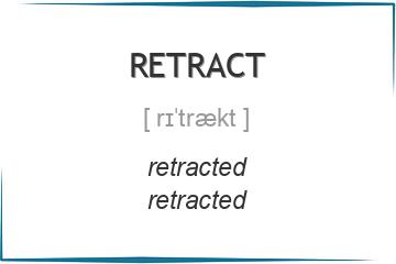 retract 3 формы глагола