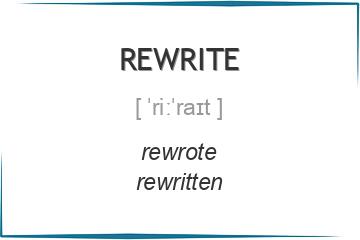 rewrite 3 формы глагола