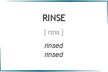 rinse 3 формы глагола