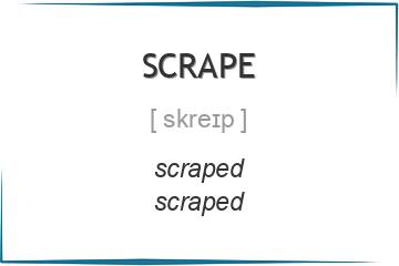 scrape 3 формы глагола