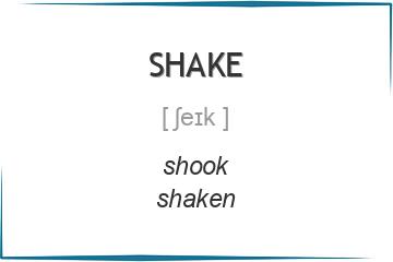 shake 3 формы глагола