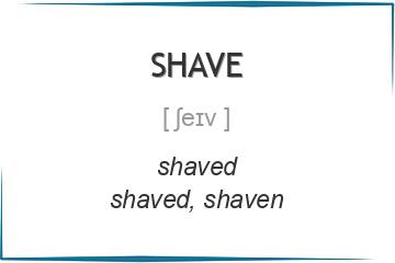 shave 3 формы глагола