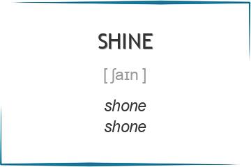 shine 3 формы глагола