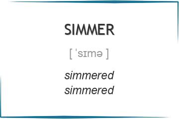 simmer 3 формы глагола