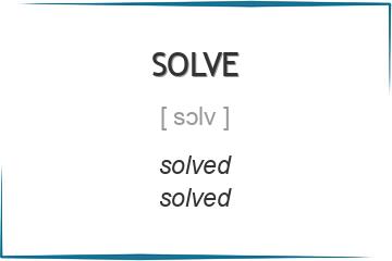 solve 3 формы глагола