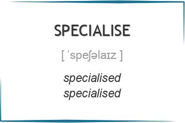 specialise 3 формы глагола