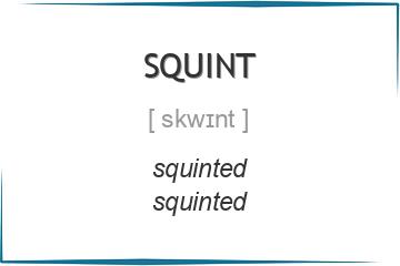 squint 3 формы глагола