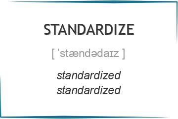 standardize 3 формы глагола