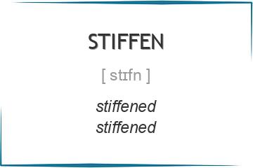 stiffen 3 формы глагола