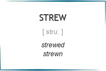 strew 3 формы глагола