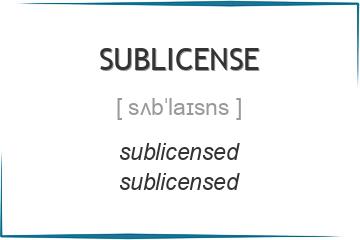 sublicense 3 формы глагола