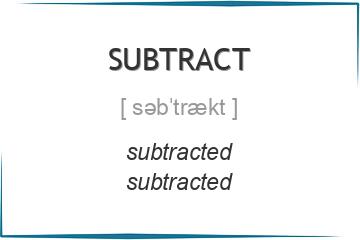 subtract 3 формы глагола