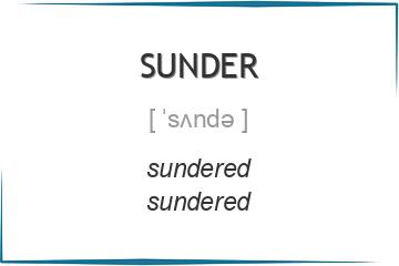 sunder 3 формы глагола