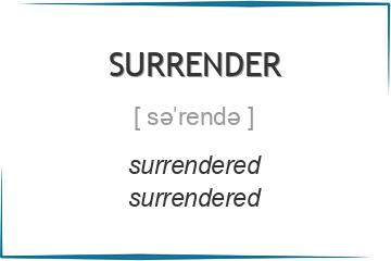 surrender 3 формы глагола