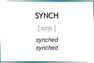 synch 3 формы глагола