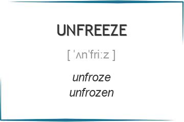 unfreeze 3 формы глагола