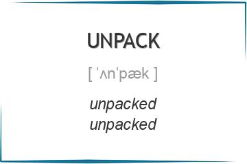 unpack 3 формы глагола