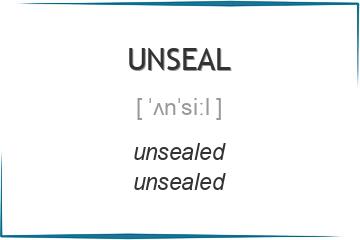 unseal 3 формы глагола